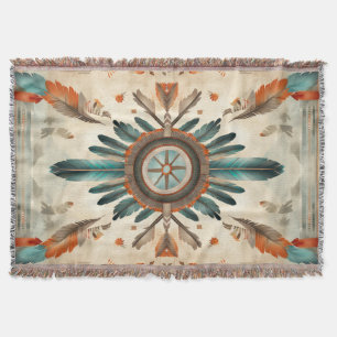 Vintage Native Feder Retro Traumfänger Muster Decke