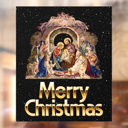 Vintage Nativitätsfensterklammer Fensteraufkleber (Blatt 2)