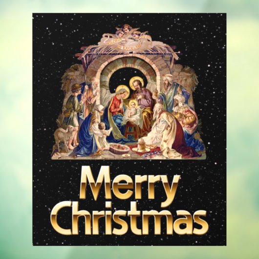 Vintage Nativitätsfensterklammer Fensteraufkleber (Blatt 3)