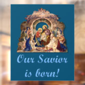 Vintage Nativitätsfensterklammer Fensteraufkleber (Blatt 2)