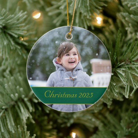 Vintage Nativity Photo Keramik Ornament (Baum)