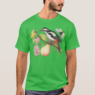 Vintage Natur der Vogel der Schmetterling und die T-Shirt