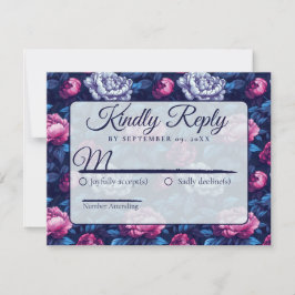 Vintage-Natur-Rustikale Pfingstrosen-Hochzeit  RSVP Karte