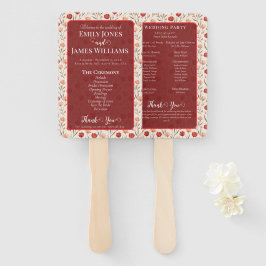Vintage-Natur-Tulpen-Blumen-Hochzeitsprogramm Früh Fächer