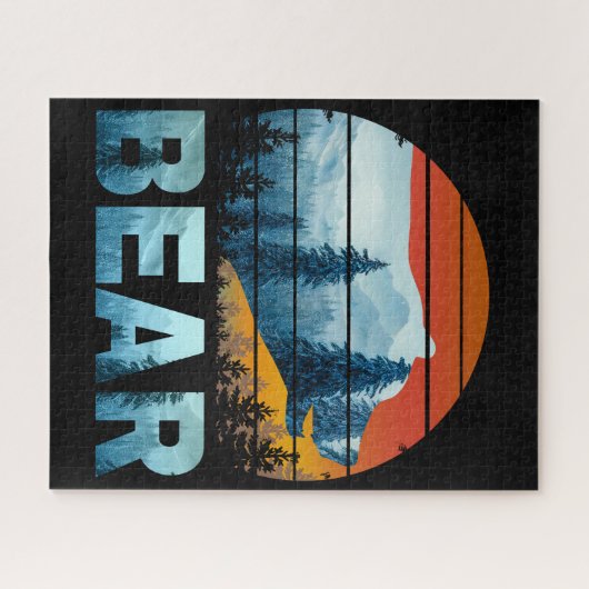 VINTAGE NATUR WILDWALDWÄLDER PUZZLE (Horizontal)