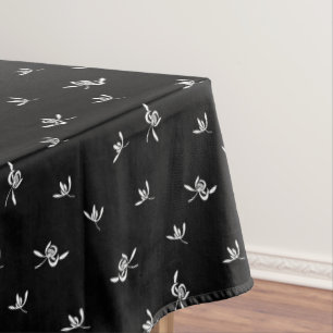 Vintage Natur Wind Schwarz-weiße Flora Tischdecke