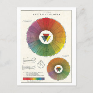 Vintage Natural System of Colors Postkarte