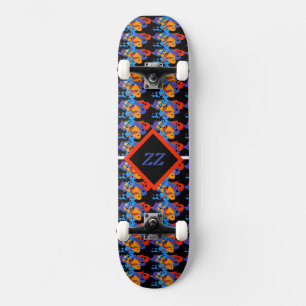 vintage Nature fish monogram personalize Skateboard