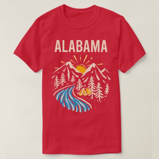 Vintage Naturlandschaft Alabama TShirt (Design vorne)