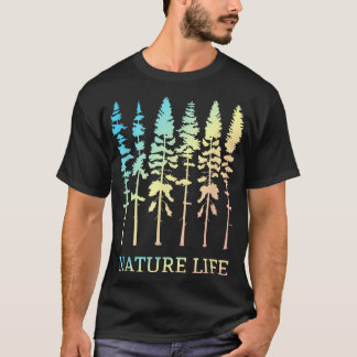Vintage-Naturleben Outdoor-Bäume Landschaft Baum L T-Shirt