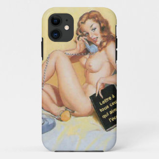 Vintage Naughty Hello Button Up Girl Case-Mate iPhone Hülle