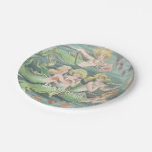 Vintage Nautic Fantasy Mermaids, Sei eine Meerjung Pappteller (Schrägansicht)