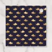 Vintage Nautic Wedding Monogram Geschenkanhänger (Rückseite)