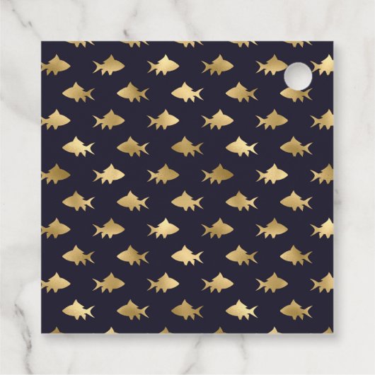 Vintage Nautic Wedding Monogram Geschenkanhänger (Rückseite)