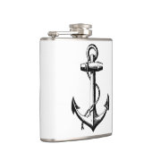 Vintage Nautical Anchor Illustration Flachmann (Rechts)