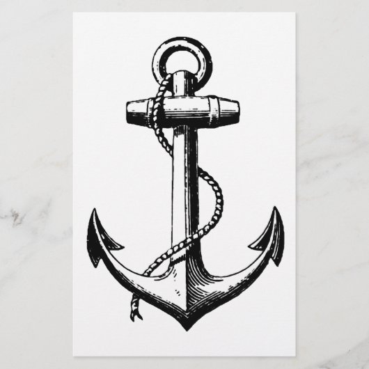 Vintage Nautical Anchor Illustration Flyer (Vorne)