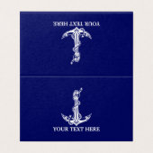 Vintage Nautical Anchor Rope Boat Name (Außenseite Aufgefaltet)