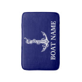 Vintage Nautical Anchor Rope Boat Name Badematte (Vorderseite Vertikal)