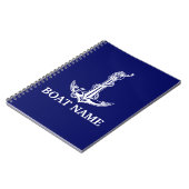 Vintage Nautical Anchor Rope Boat Name Notizblock (Linke Seite)