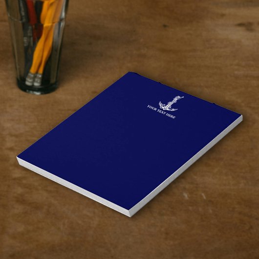 Vintage Nautical Anchor Rope Boat Name Notizblock