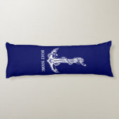 Vintage Nautical Anchor Rope Boat Name Seitenschläferkissen (Rückseite)