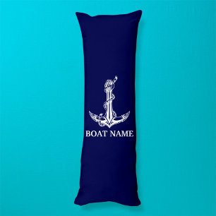 Vintage Nautical Anchor Rope Boat Name Seitenschläferkissen