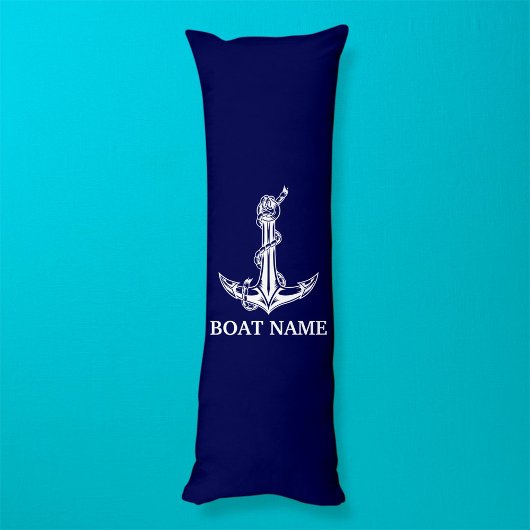 Vintage Nautical Anchor Rope Boat Name Seitenschläferkissen