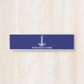 Vintage Nautical Anchor Rope Boat Name Türschild (Vorderseite )