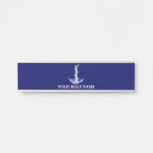 Vintage Nautical Anchor Rope Boat Name Türschild (Vorderseite )