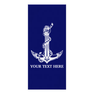 Vintage Nautical Anchor Rope Boat Name Werbekarte