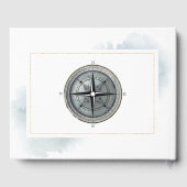 Vintage Nautical Compass-Hochzeit Gästebuch (Rückseite)