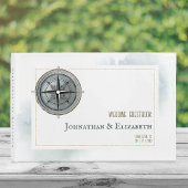 Vintage Nautical Compass-Hochzeit Gästebuch