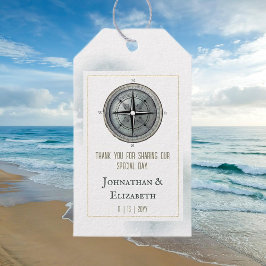 Vintage Nautical Compass-Hochzeit Geschenkanhänger