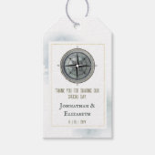 Vintage Nautical Compass-Hochzeit Geschenkanhänger (Vorderseite)