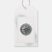 Vintage Nautical Compass-Hochzeit Geschenkanhänger (Rückseite)