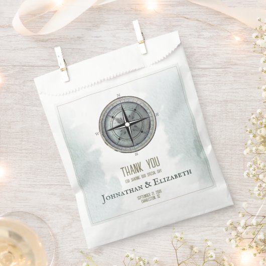 Vintage Nautical Compass-Hochzeit Geschenktütchen (Ausgeschnitten)