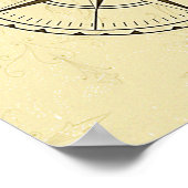 Vintage Nautical Compass Rose Elfenbeinküste Poster (Ecke)