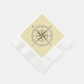 Vintage Nautical Compass Rose Elfenbeinküste Serviette (Ecke)