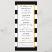 Vintage Nautical Gold Anker, Black & Gold Hochzeit Programm (Rückseite)