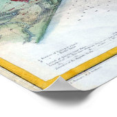 Vintage Nautical Map Galveston Texas Poster (Ecke)