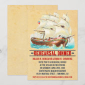 Vintage Nautical Probe Dinner Einladungen (Vorne/Hinten)