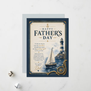 Vintage Nautical Vater-Tag Feiertagskarte