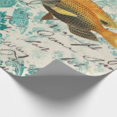 Vintage-Nautik Geschenkpapier (Ecke)
