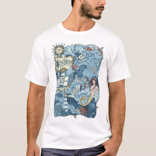 Vintage-Nautik-Navigationskompass-Karte T-Shirt