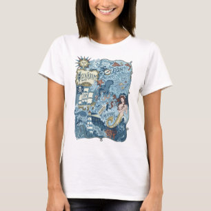 Vintage-Nautik-Navigationskompass-Karte T-Shirt