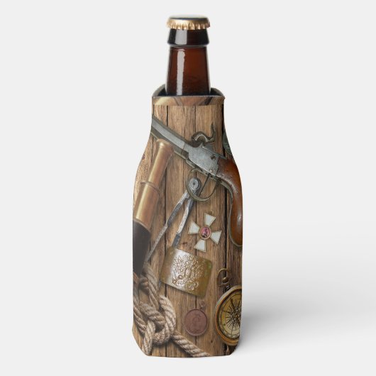 Vintage Nautikartikel auf Bierflasche Cooler Flaschenkühler (Flaschenvorderseite)