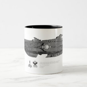 Vintage_Nautilus_01 Zweifarbige Tasse
