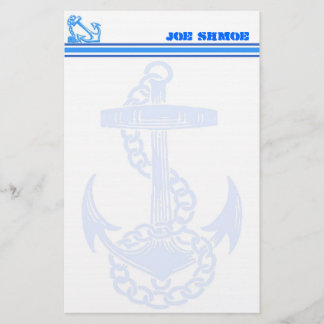 Vintage-nautische Anker personalisierbare Schreibw Briefpapier