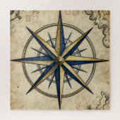 Vintage nautische Kompassrose Puzzle (Horizontal)