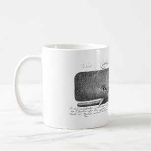Vintage nautische Skrimshaw-Wal Steampunk Hipster Kaffeetasse